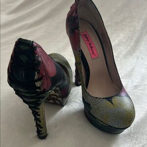 Betsey Johnson Colorful Patterned Heels